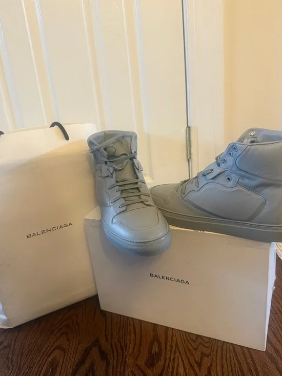 Balenciaga Men's High-Top Sneakers in Gray - Picture 1 of 3